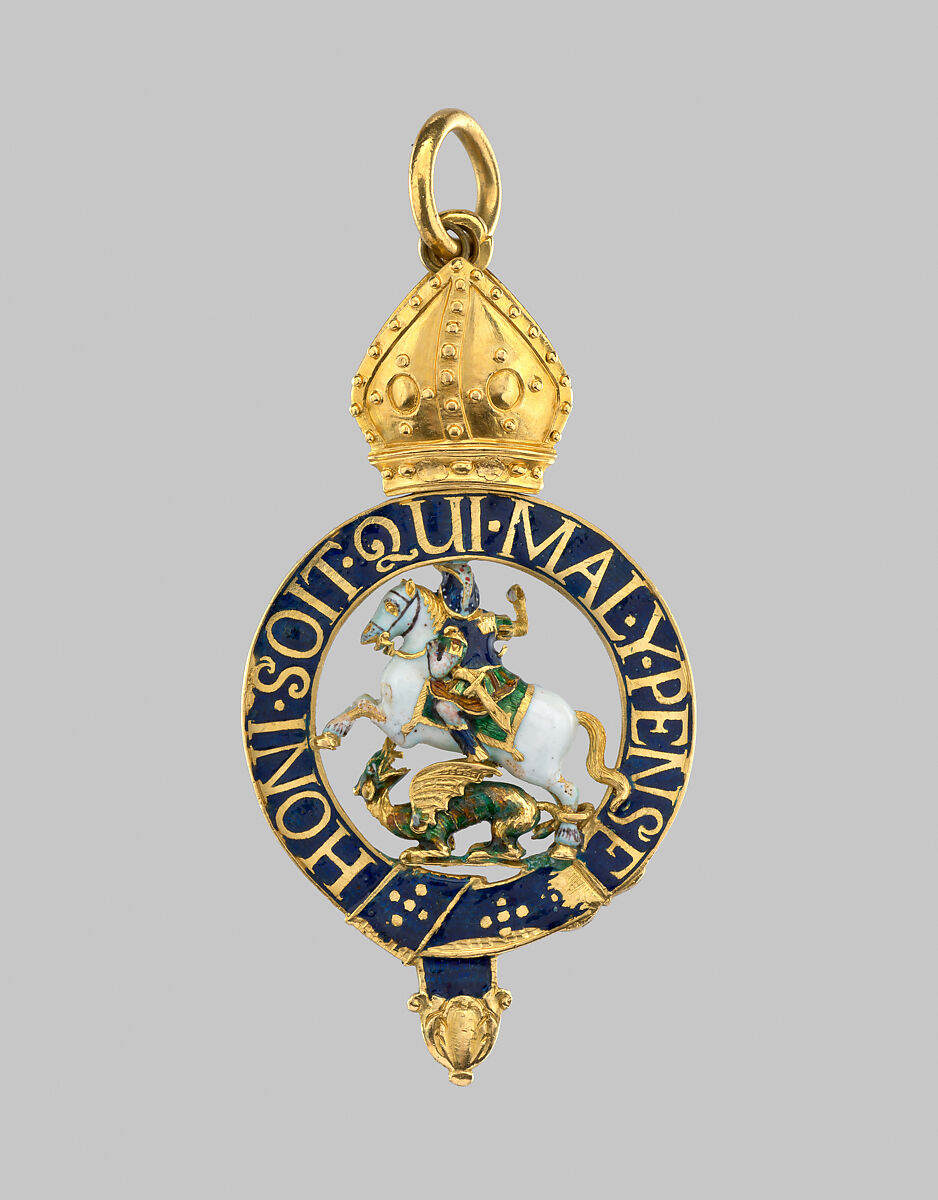 Badge of the Order of the Garter, Gold, enamel, British