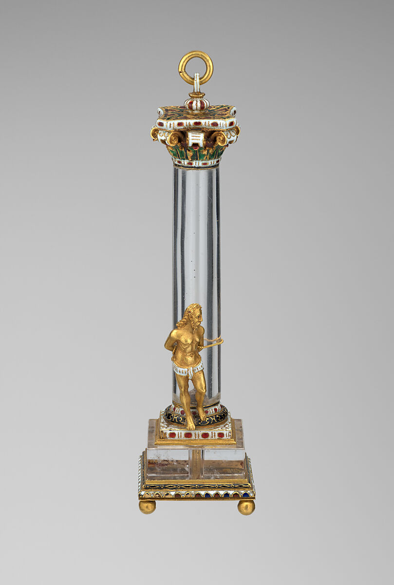 Reliquary, Gold, enamel, rock crystal, European 