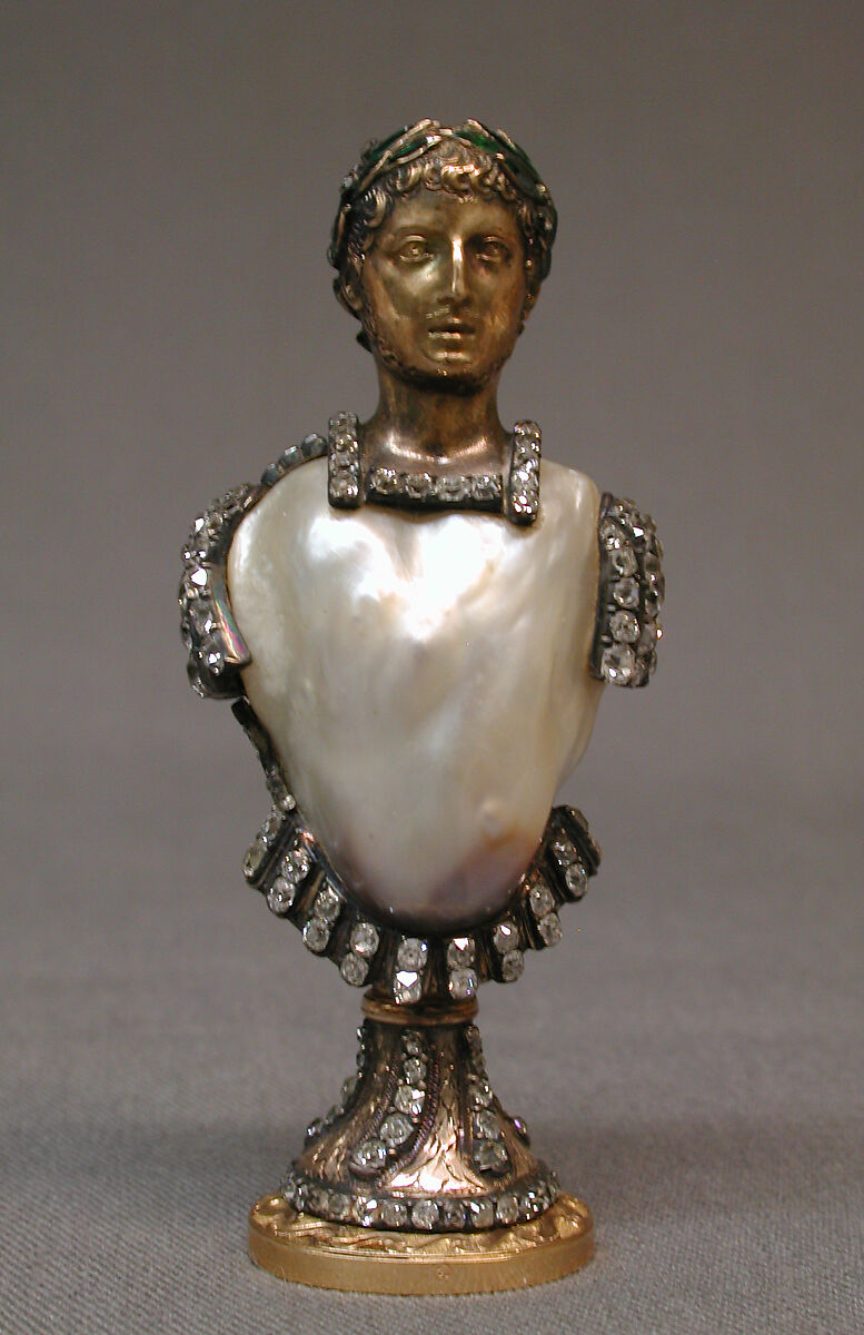 Seal, Gold, pearl, diamonds, emeralds, possibly British 