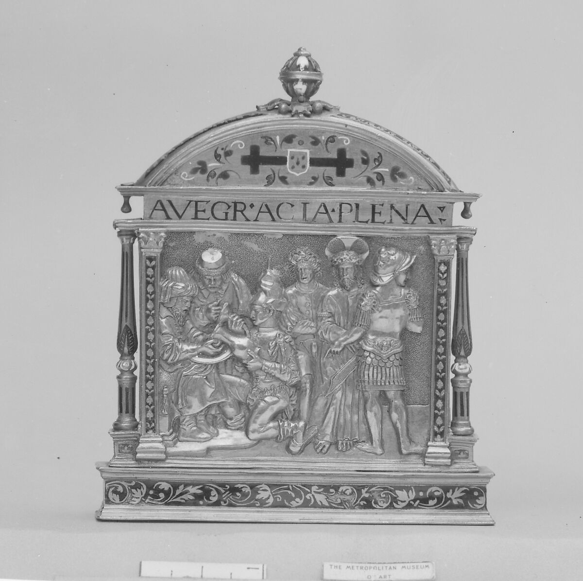 Reliquary, Gold, niello, crystal, enamel, Austrian, Vienna