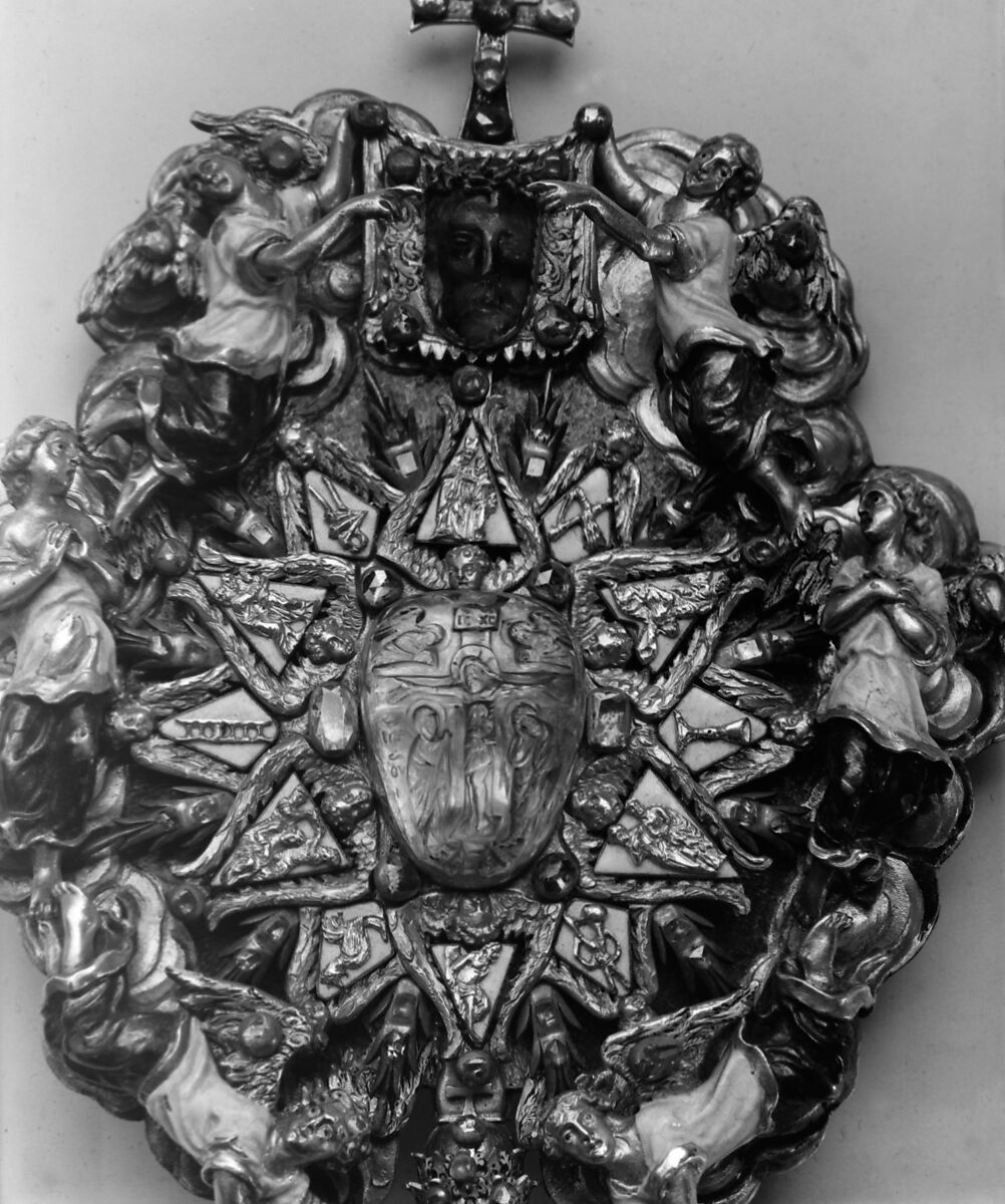 Reliquary, Silver-gilt, enamel, sapphire, amethyst, rubies, diamonds, Spanish and Flemish