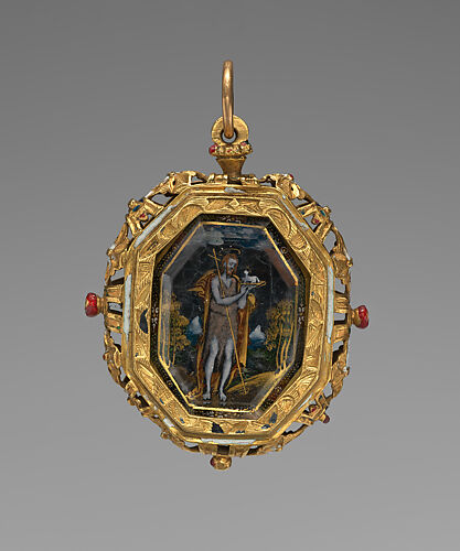 Pendant reliquary with deptiction of the Virgin Mary and St. John the Baptist