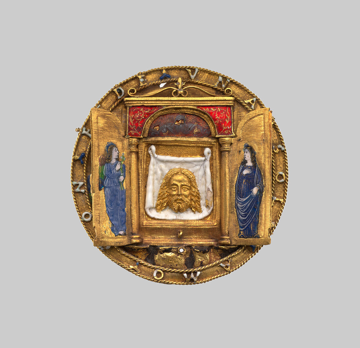 Veronica's Veil, Partly enameled gold, Italian, Milan