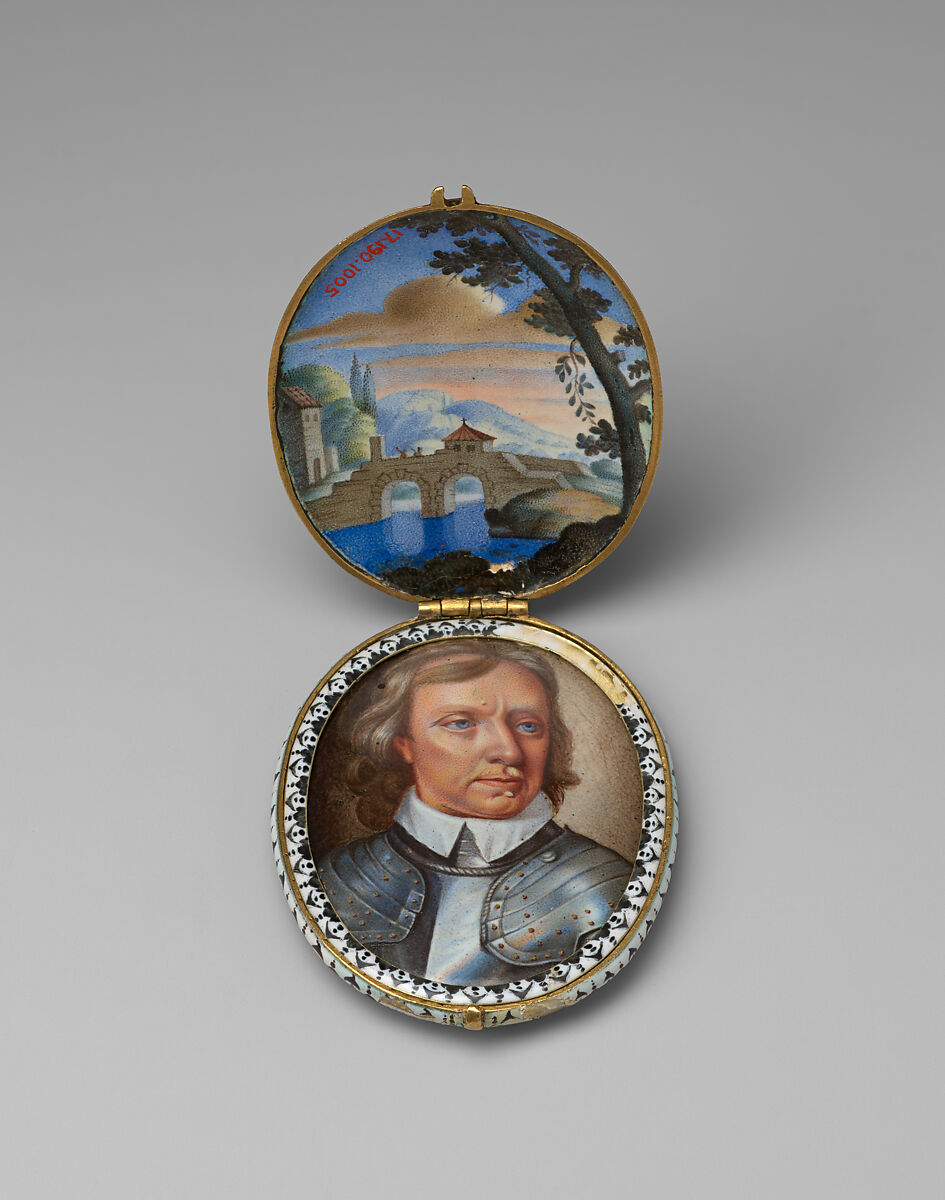 Locket, Painted enamel on gold, probably French, possibly Strasbourg