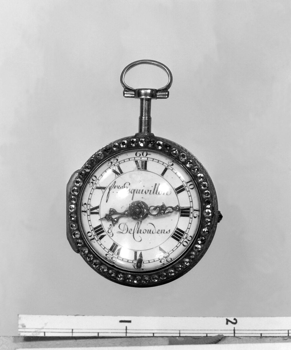 Watch, Watchmaker: Firm of Esquivillon &amp; De Choudens (1765–1830), Gold, enamel, diamonds, ruby, French, Paris