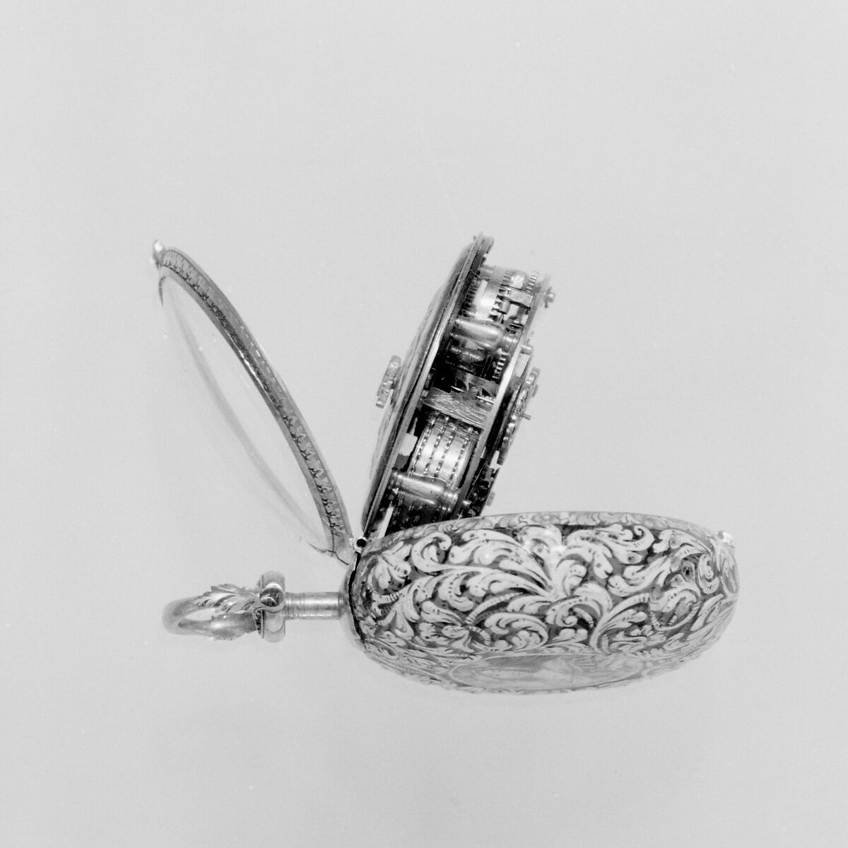 Watch, Watchmaker: Abraham Cailliatte (1642–1710), Enamel on gold, gilded brass, silver, blued steel, Swiss, Geneva