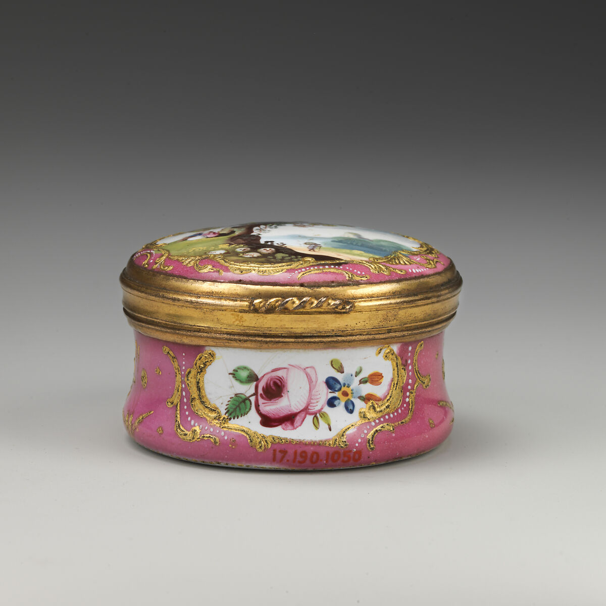 Snuffbox, Enameled copper, British, South Staffordshire, possibly Bilston