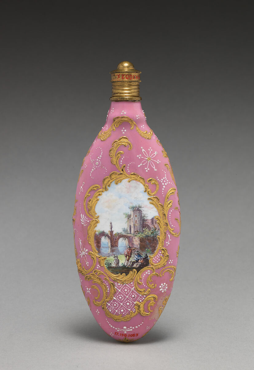 Scent bottle, Samson and Company (French), Enameled copper, French, Paris