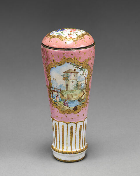 Cane handle for a parasol, Samson and Company, Enameled copper, French, Paris 