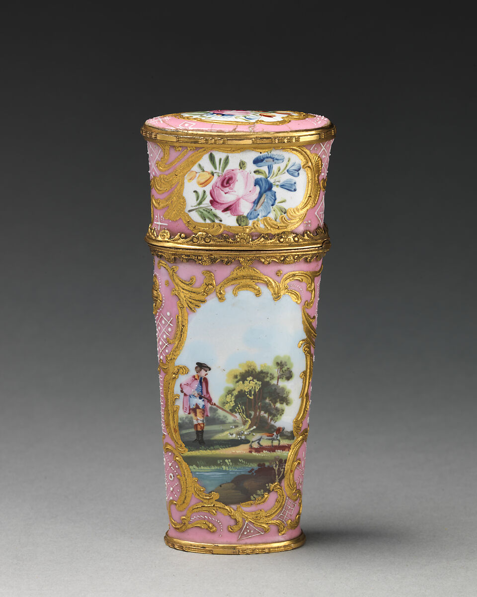 Étui, one side based on print published by Robert Sayer (British, Sunderland 1725–1794 Bath), Enameled copper, British, South Staffordshire