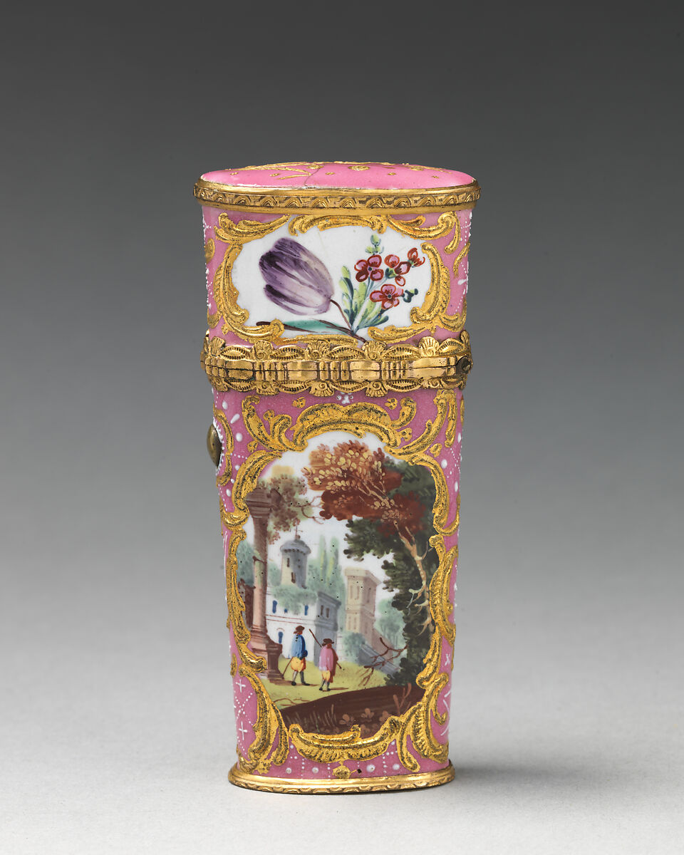 Étui, Enameled copper, British, South Staffordshire