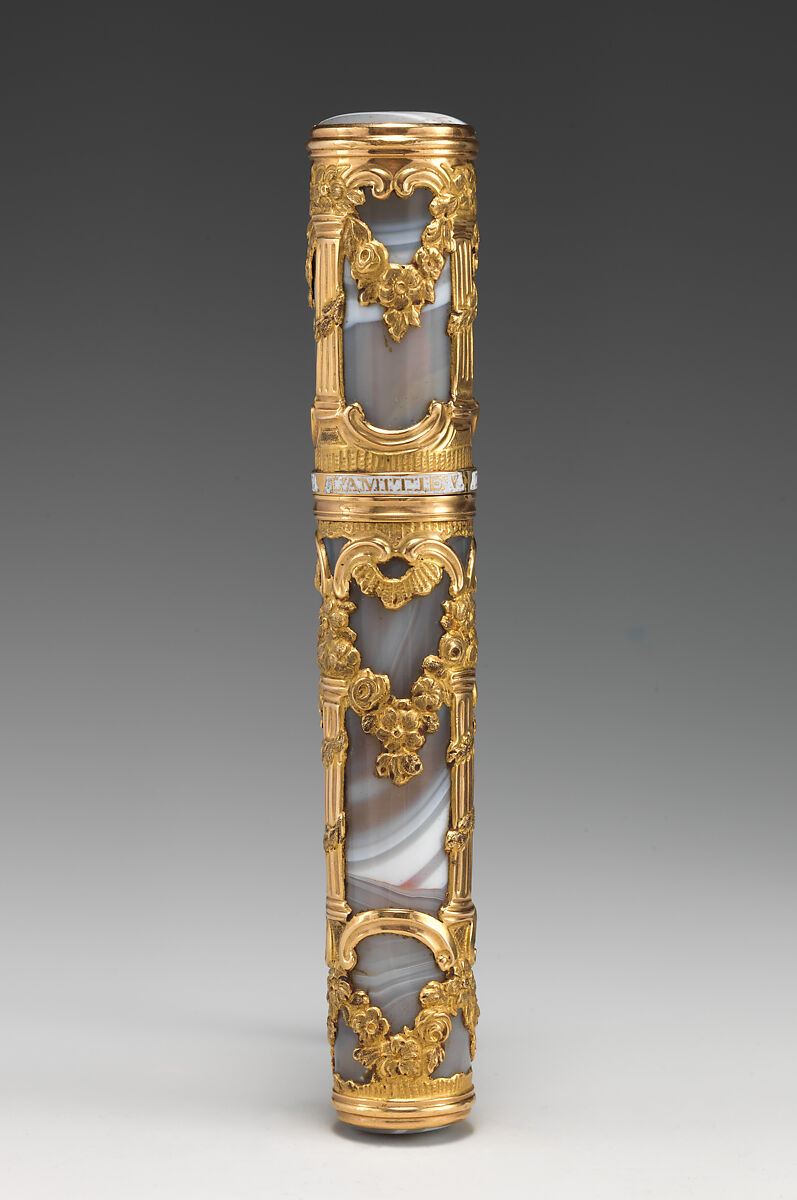 Étui, Gold, agate, enamel, probably British 