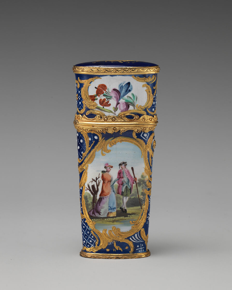 Étui, one side based on print published by Robert Sayer (British, Sunderland 1725–1794 Bath), Enameled copper, British, South Staffordshire