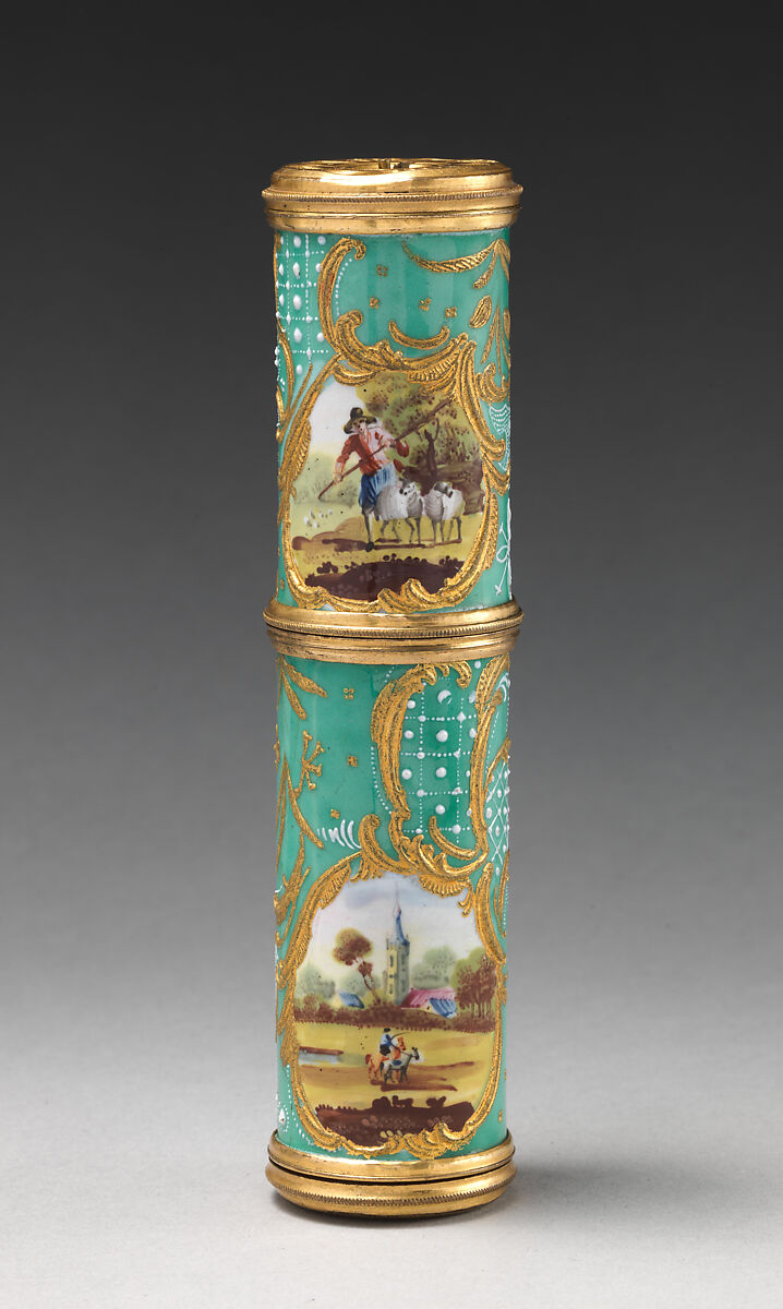 Nécessaire, Enameled copper, British, South Staffordshire