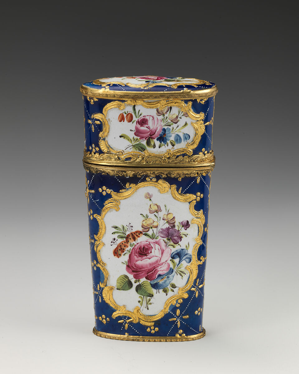 Étui, Enameled copper, British, South Staffordshire