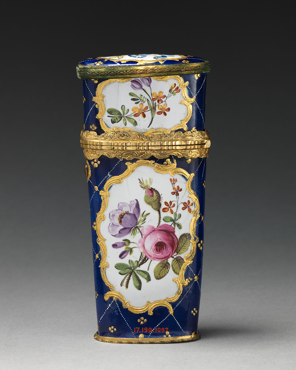 Étui, Enameled copper, British, South Staffordshire