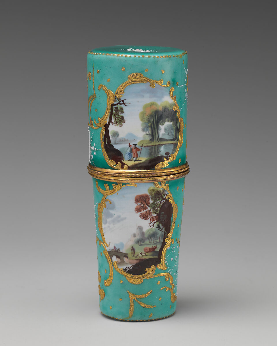 Étui, Enameled copper, British, South Staffordshire