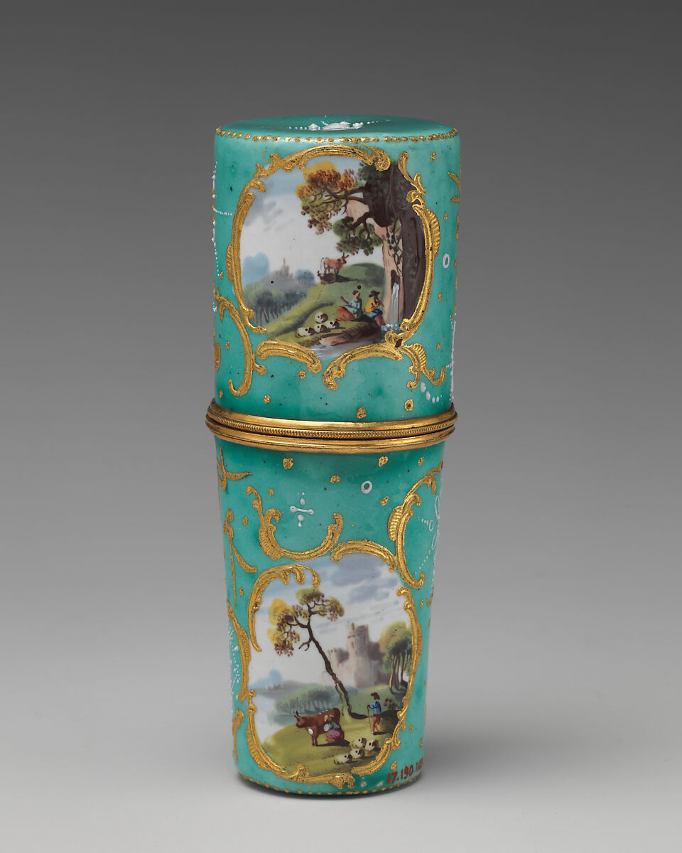 Étui, Enameled copper, British, South Staffordshire