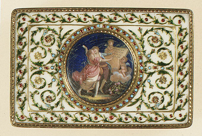 Snuffbox, Adrien Jean Maximilien Vachette (French, Cauffry 1753–1839 Paris), Gold, enamel, French, Paris