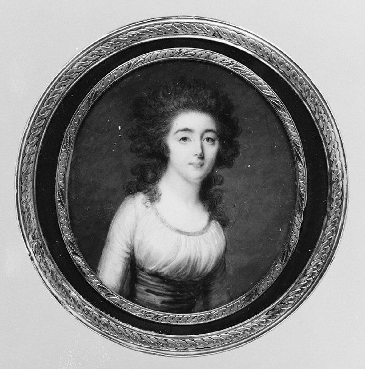 Box with portrait of a woman, Miniature by Jean-Baptiste Jacques Augustin (French, Saint-Dié 1759–1832 Paris), Tortoiseshell, gold; ivory, French, Paris