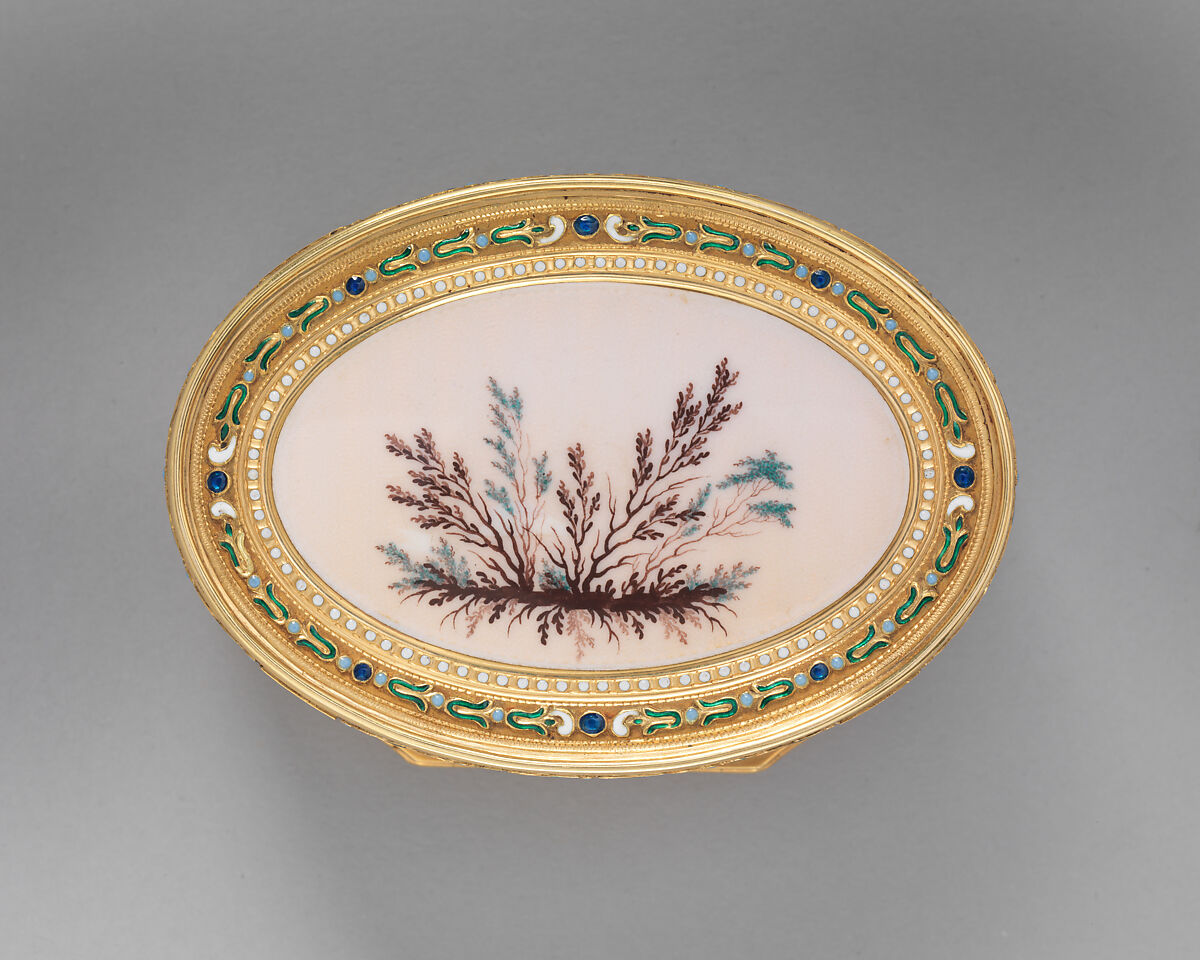 Snuffbox with portrait of a man, probably Prinz Karl von Sachsen (1733–1796), Jean-Joseph Barrière (French, apprenticed 1750, master 1763, active 1793), Gold, enamel, ivory, glass, French, Paris