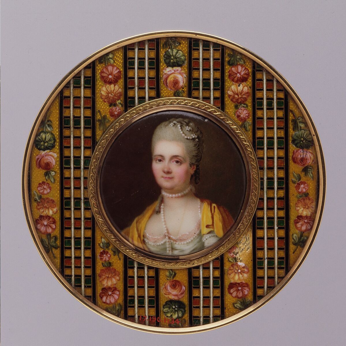 Box with portrait of a woman, Miniature attributed to Johann Heinrich Hurter (Swiss, Schaffhausen 1734–1799 Düsseldorf), Gold, enamel, possibly Danish 