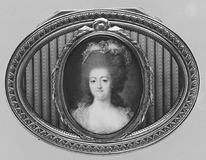 Joseph Etienne Blerzy - Snuffbox with portrait of a woman - French