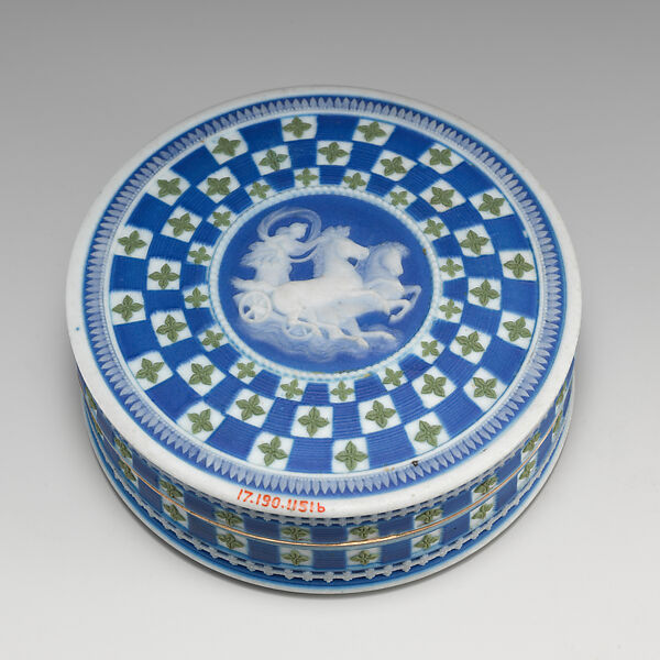 Box, Factory of Josiah Wedgwood (British, Burslem, Stoke-on-Trent 1730–1795 Burslem, Stoke-on-Trent), Jasperware, British, Etruria, Staffordshire