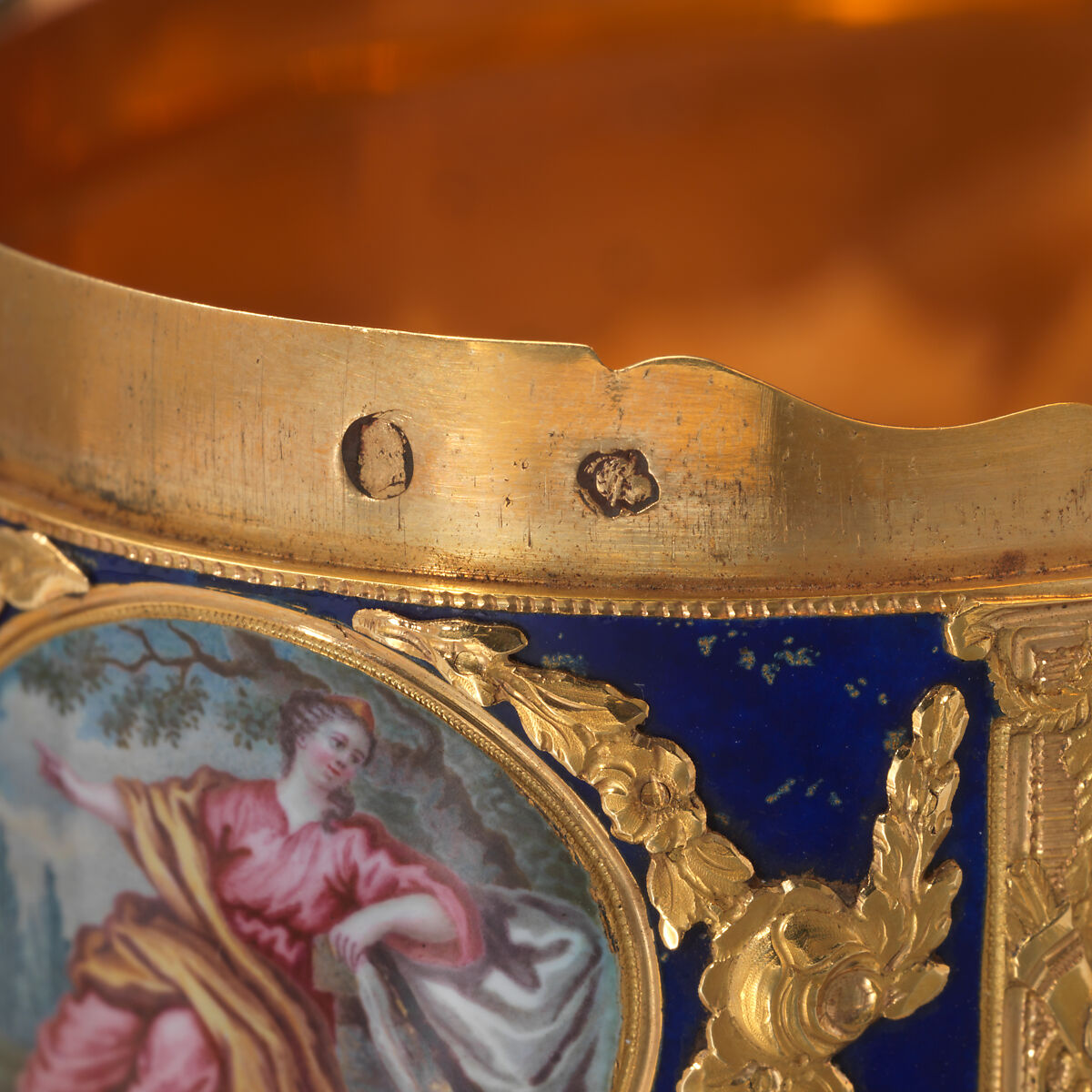 Snuffbox, Jean-Baptiste Beckers (master 1753, active 1793), Gold, enamel, French, Paris