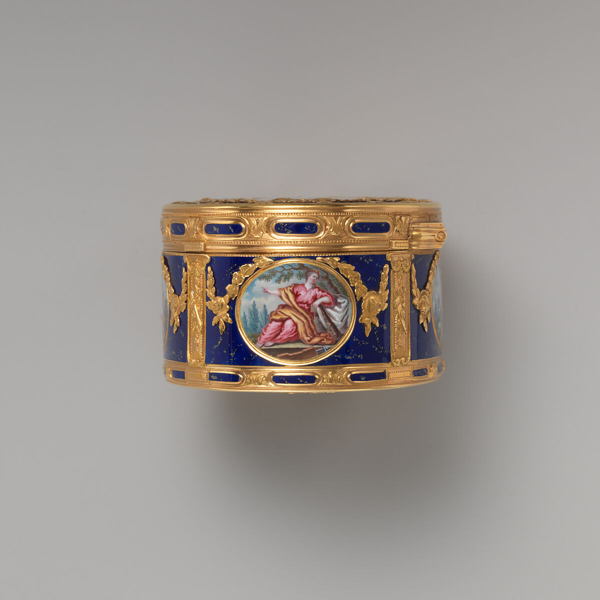 Snuffbox, Jean-Baptiste Beckers (master 1753, active 1793), Gold, enamel, French, Paris