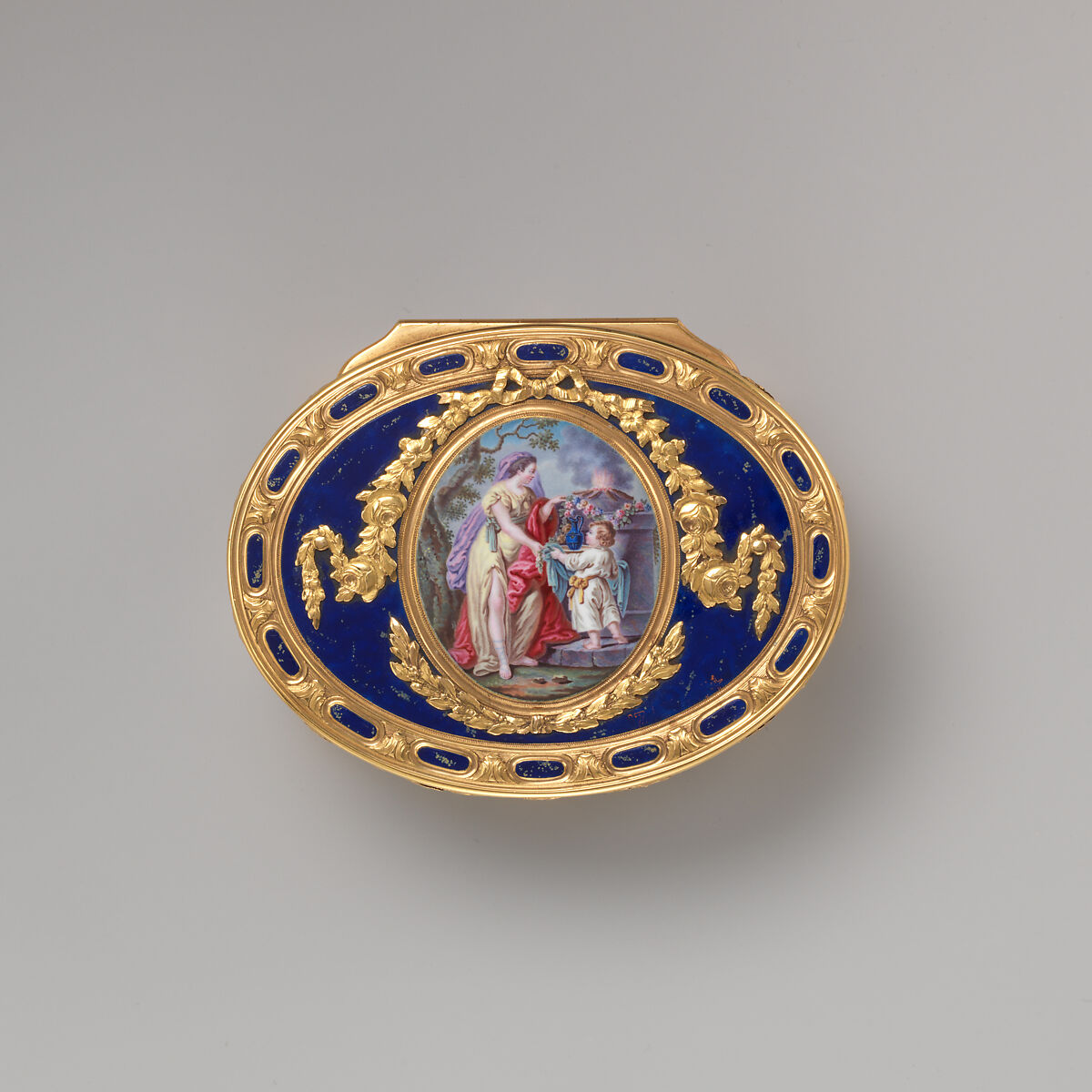 Snuffbox, Jean-Baptiste Beckers (master 1753, active 1793), Gold, enamel, French, Paris