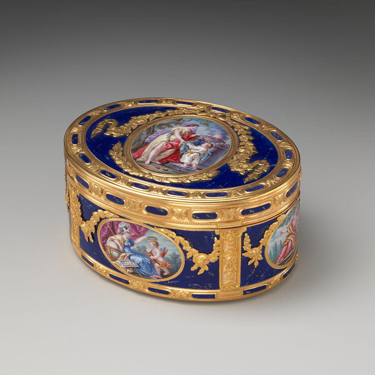 Snuffbox, Jean-Baptiste Beckers (master 1753, active 1793), Gold, enamel, French, Paris