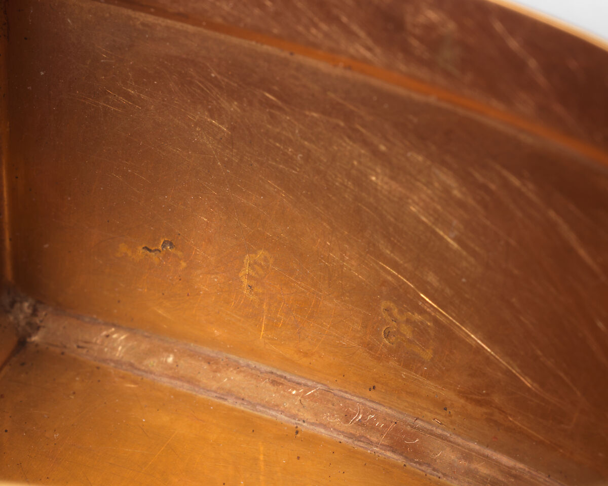 Double snuffbox, Melchior-René Barré (master 1768, recorded 1791), Gold, glass, French, Paris