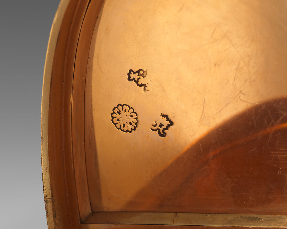 Double snuffbox, Melchior-René Barré (master 1768, recorded 1791), Gold, glass, French, Paris