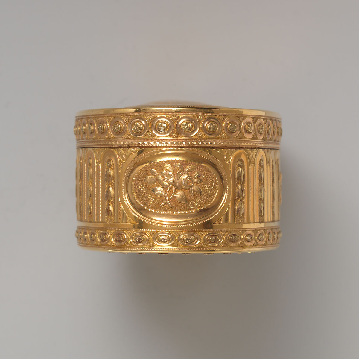 Double snuffbox, Melchior-René Barré (master 1768, recorded 1791), Gold, glass, French, Paris