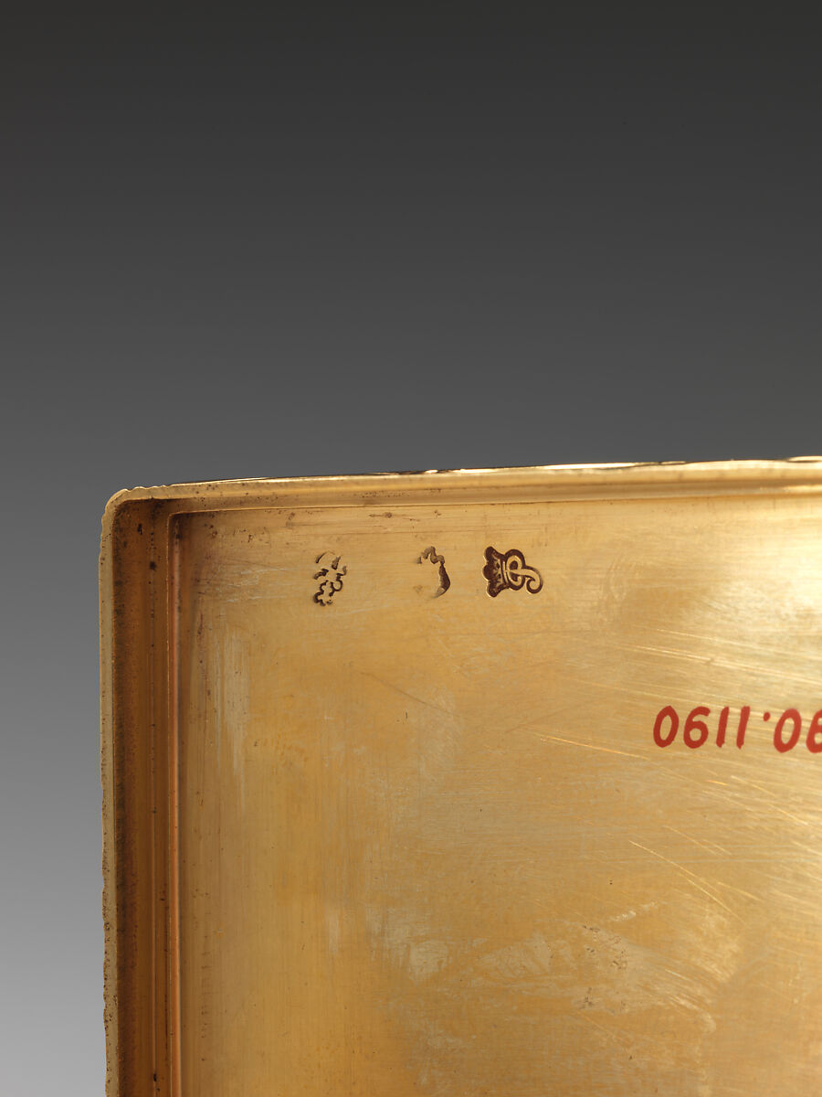 Snuffbox, Jean Ducrollay (French, born 1709, master 1734, recorded 1760), Gold, enamel, French, Paris