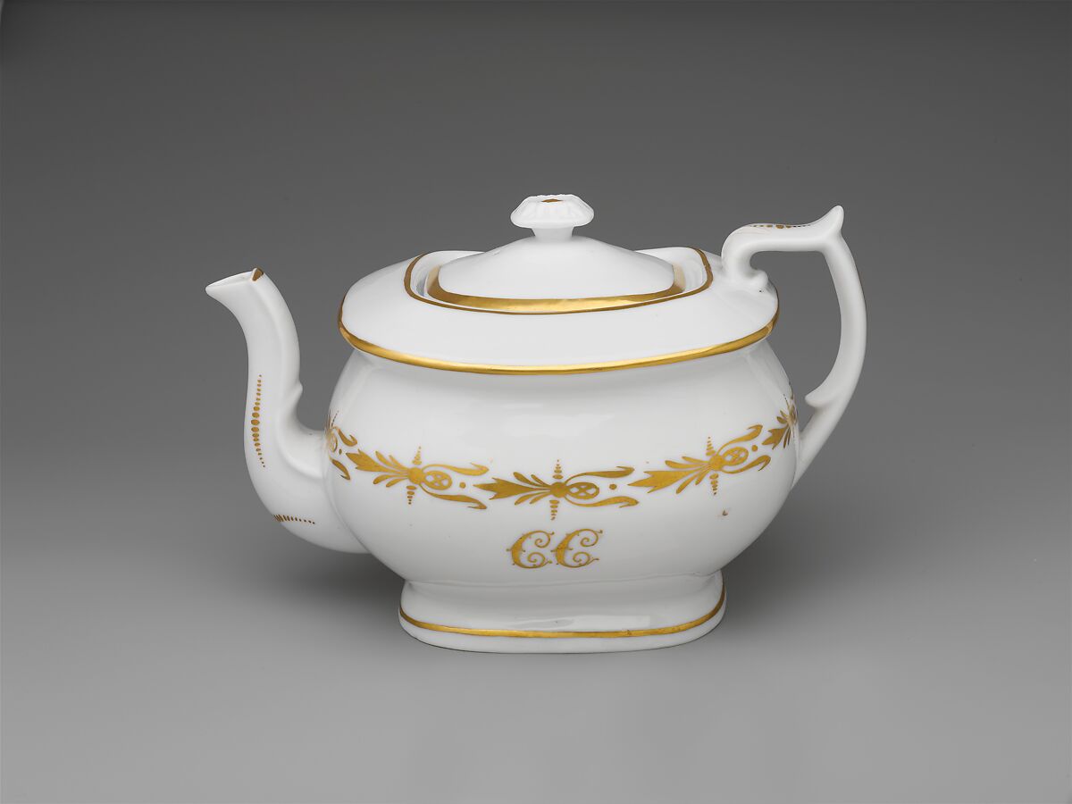Teapot, Tucker Factory (American, 1826–1838), Porcelain