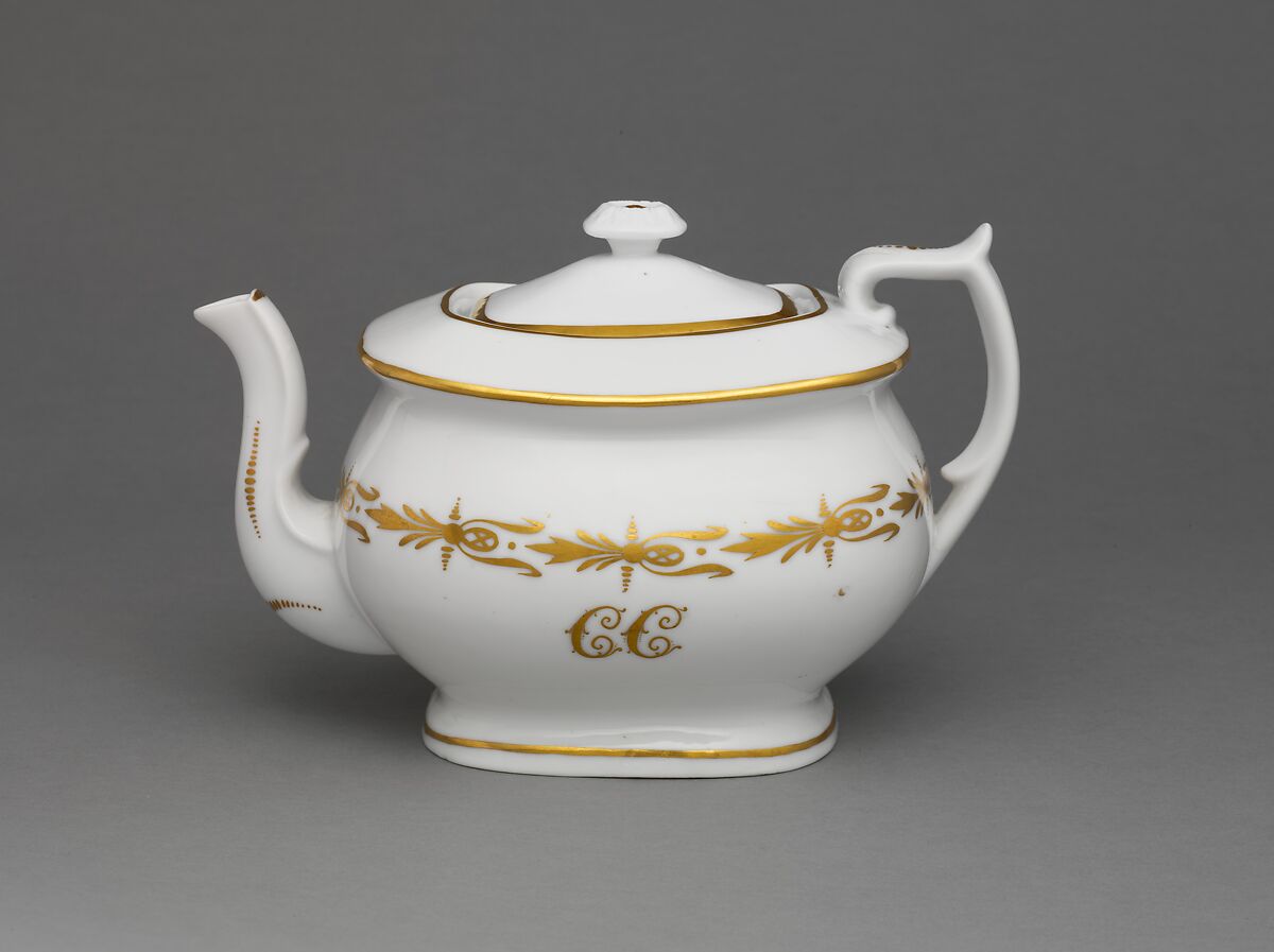 Teapot, Tucker Factory (1826–1838), Porcelain 