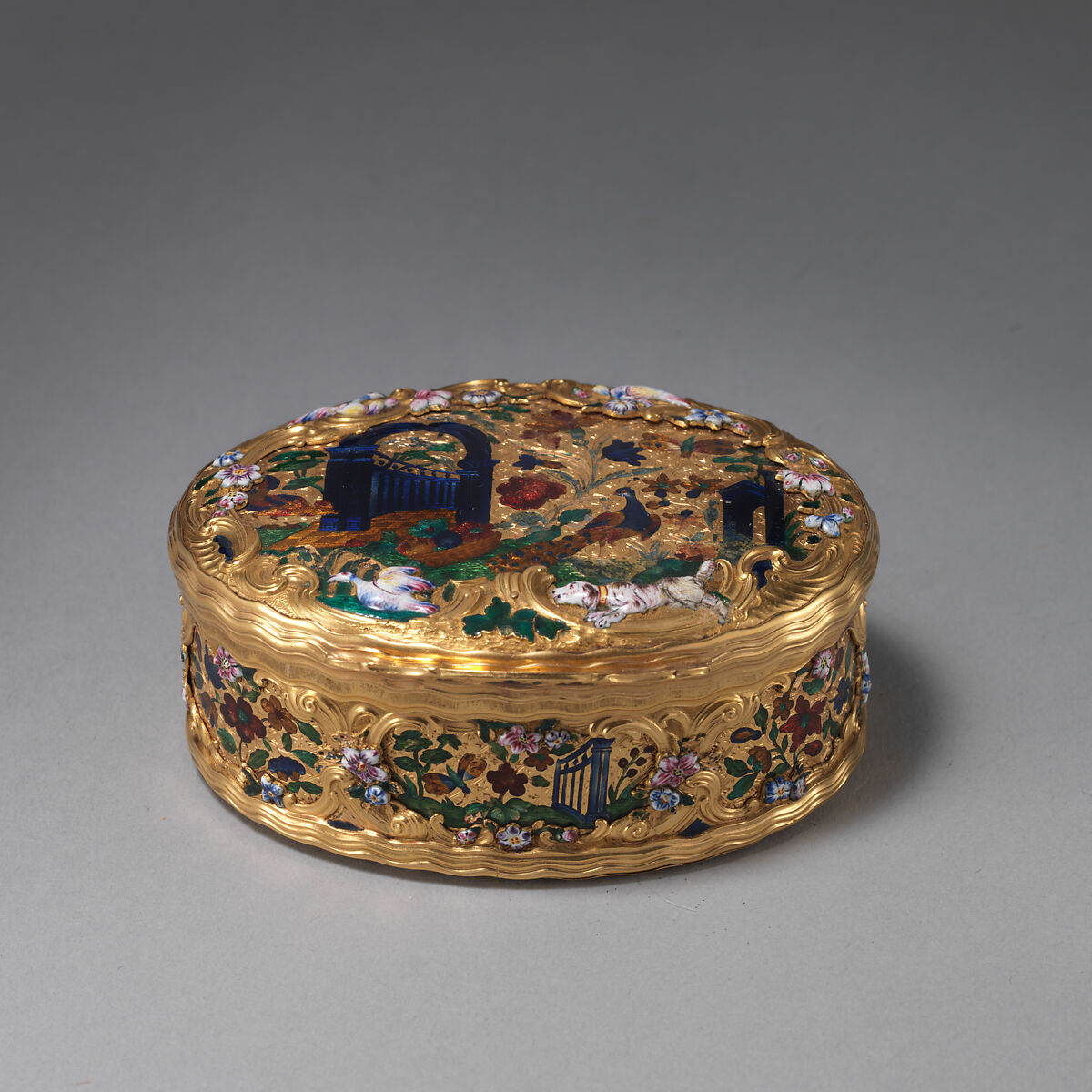 Snuffbox, Gold, enamel, British 