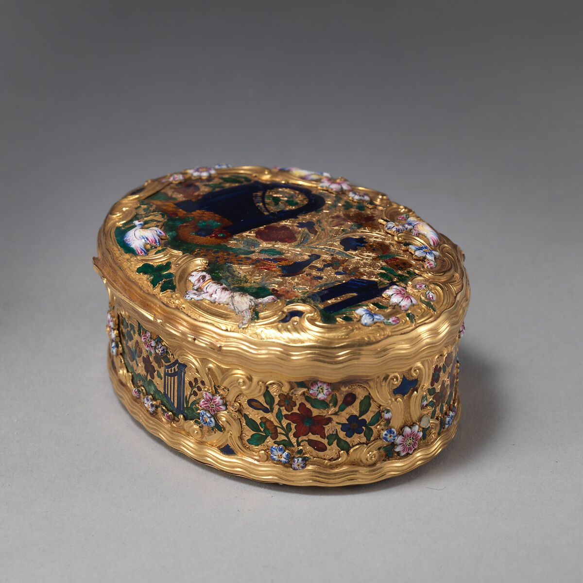 Snuffbox, Gold, enamel, British