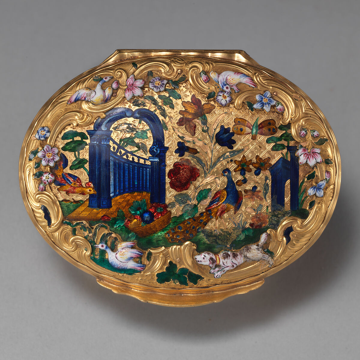 Snuffbox, Gold, enamel, British