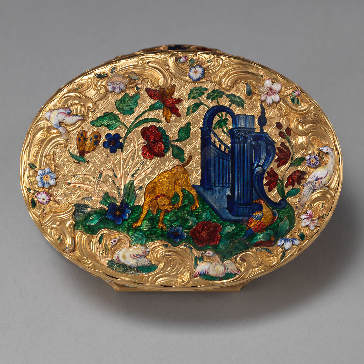 Snuffbox, Gold, enamel, British