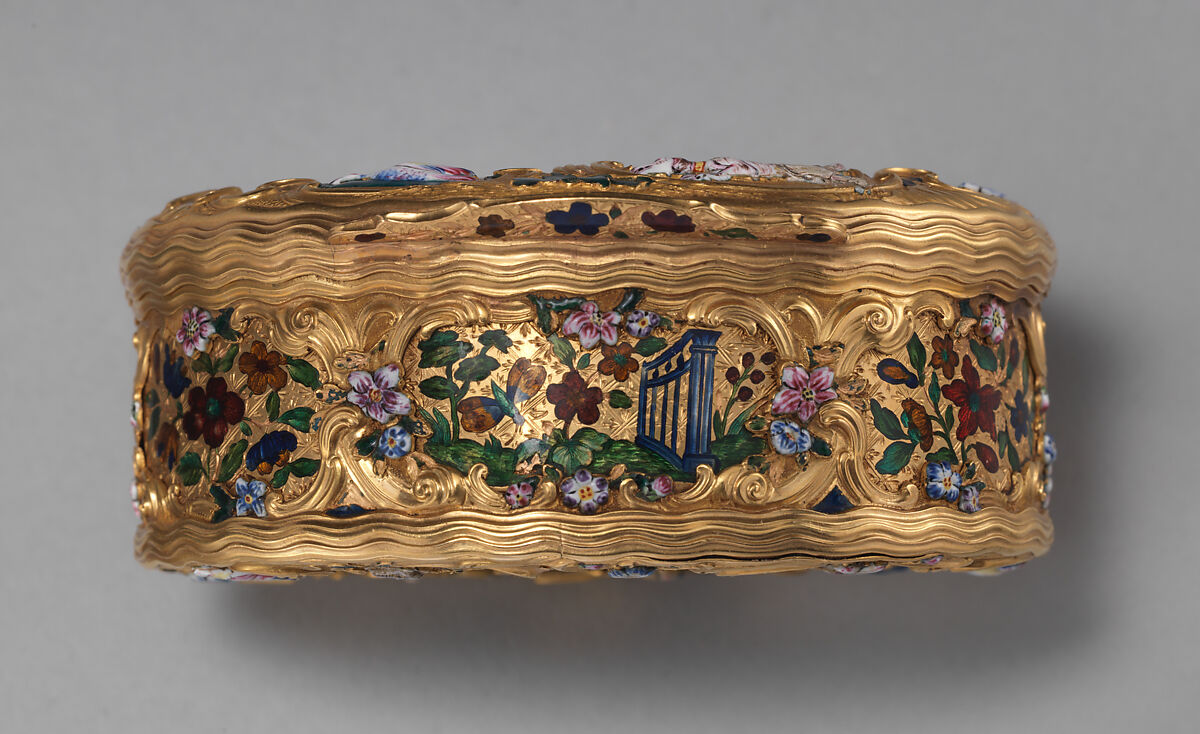 Snuffbox, Gold, enamel, British