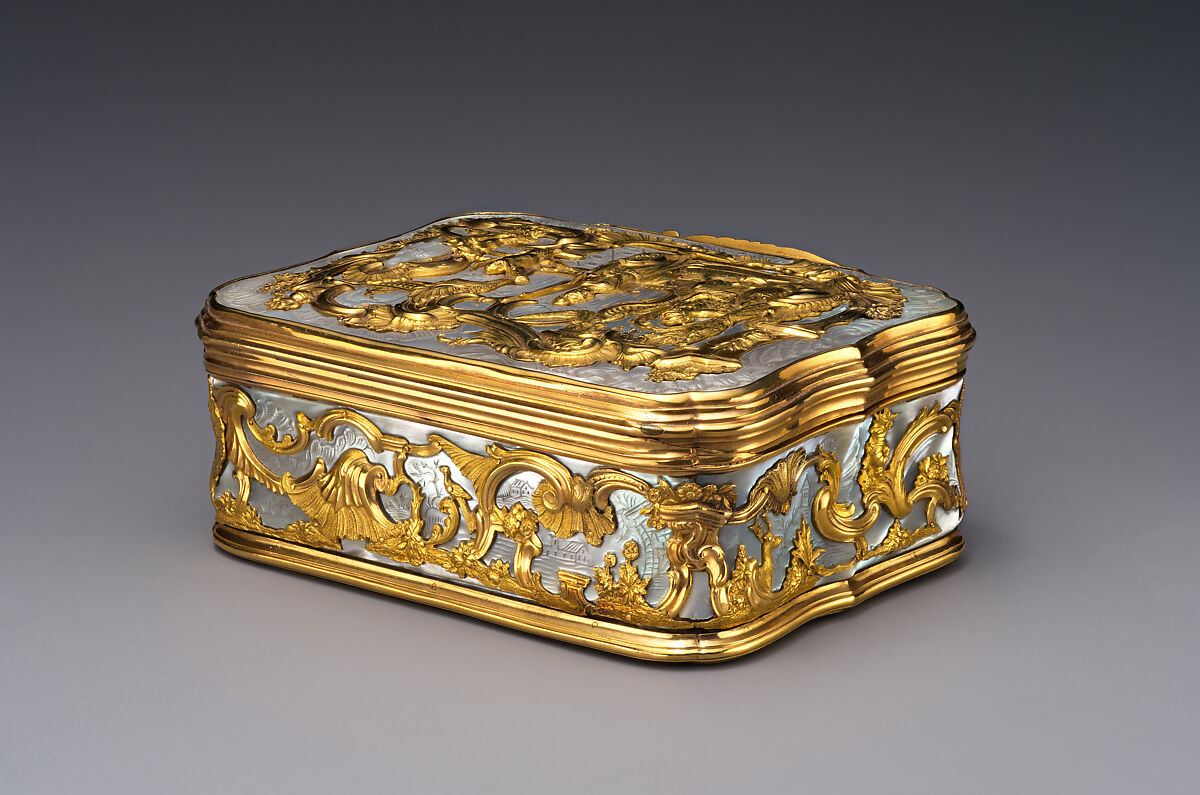 Snuffbox, Gold, mother-of-pearl, German