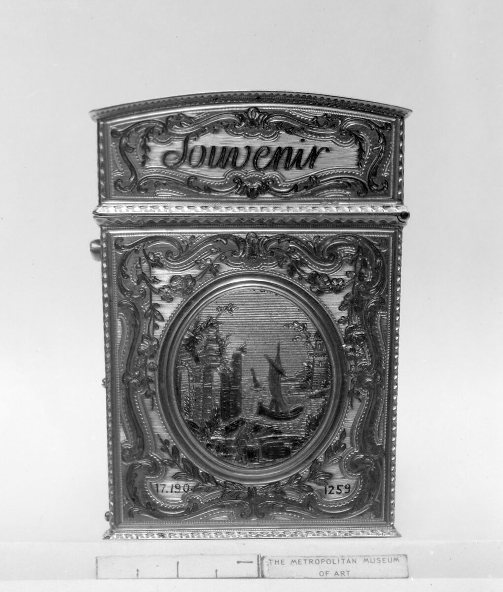 Souvenir, Gold, enamel; ivory tablet; gold mount, European 