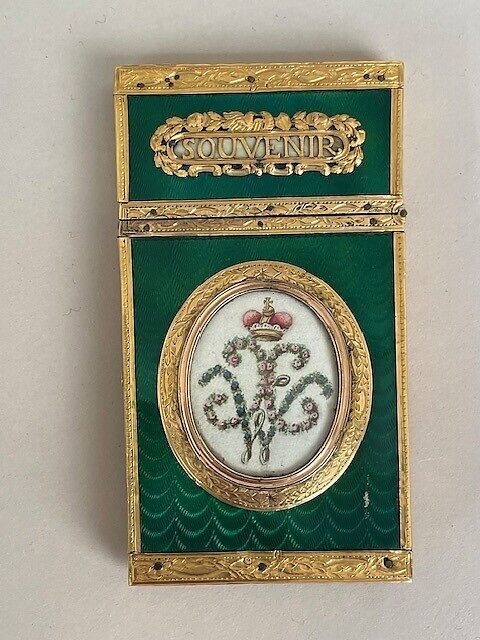 Souvenir with miniature portrait of François Boucher, Portrait miniature after Alexander Roslin (Swedish, Malmö 1718–1793 Paris), Gold, enamel, ivory, French, Paris