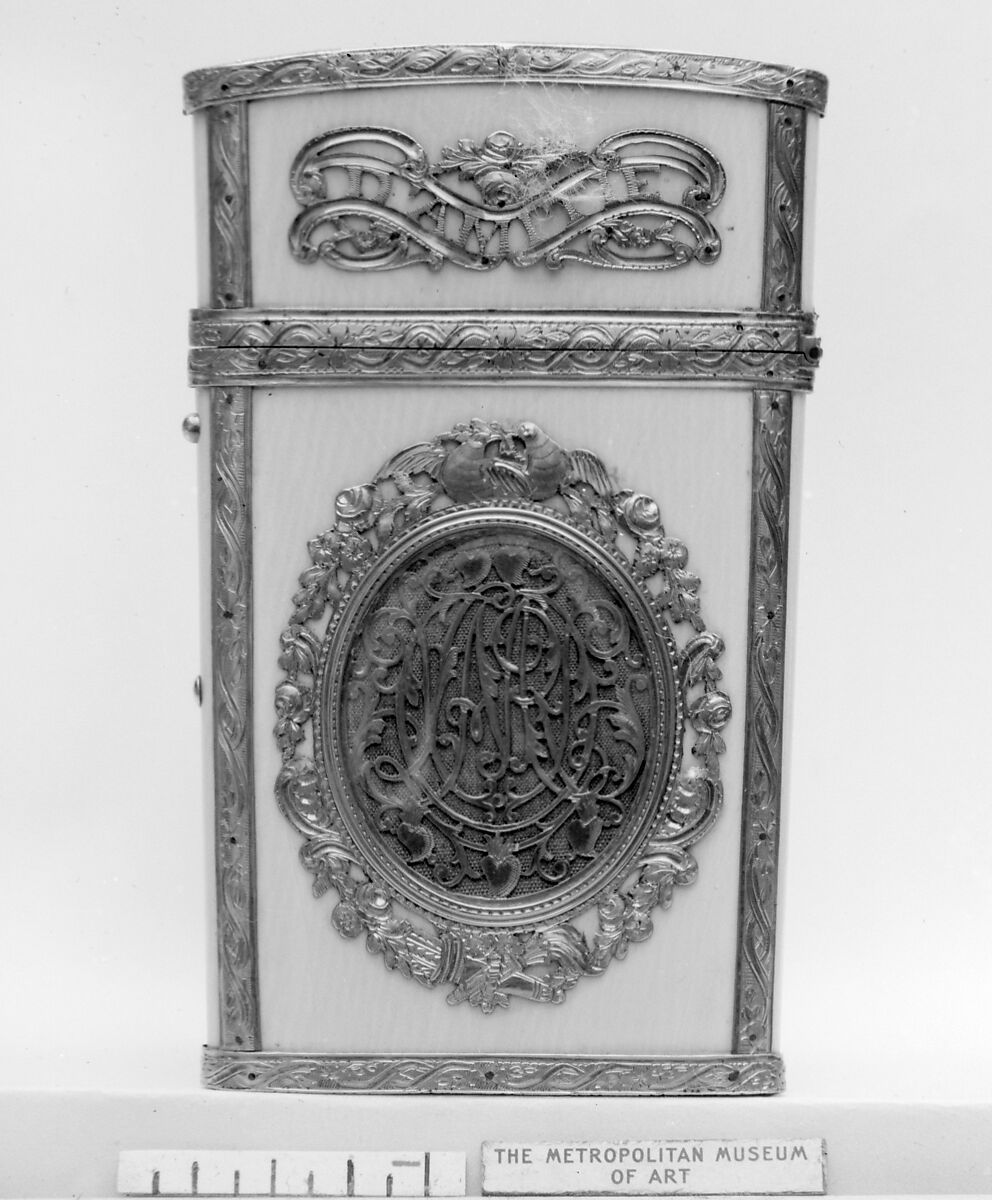 Souvenir with portrait of a man, Possibly by Thomas-François Merlin (master 1773, active 1793), Ivory, gold, enamel; ivory, French, Paris