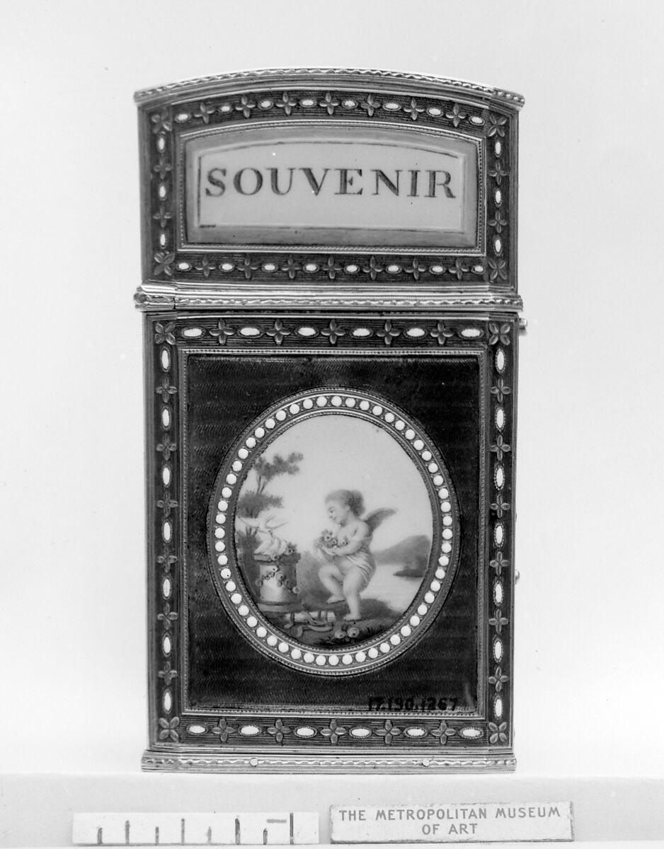 Souvenir, Gold, enamel; ivory tablet; glass, Swiss 