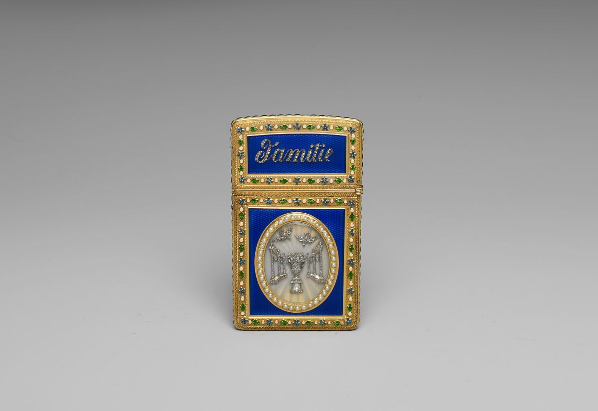 Souvenir, Gold, diamonds, pearls, enamel, ivory, French, Paris