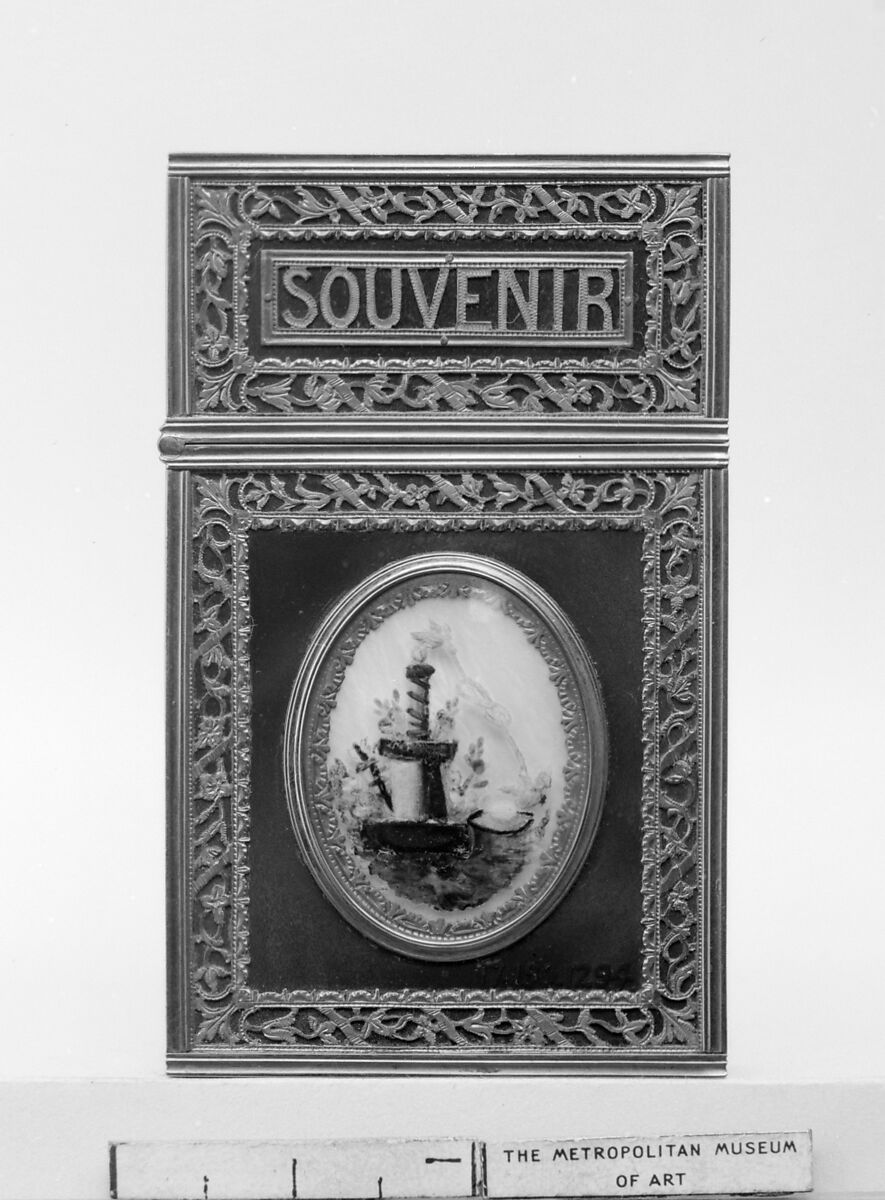 Souvenir, Jasper, gold, mother-of-pearl, diamond; ivory, French, Paris 